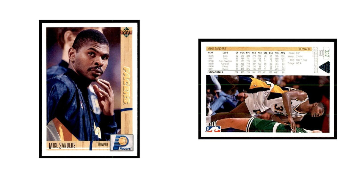 1991 Upper Deck Mike Sanders Basketball Cards #337
