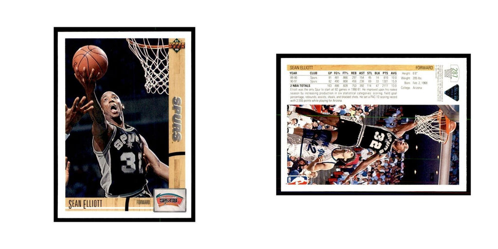 1991 Upper Deck Sean Elliott Basketball Cards #287