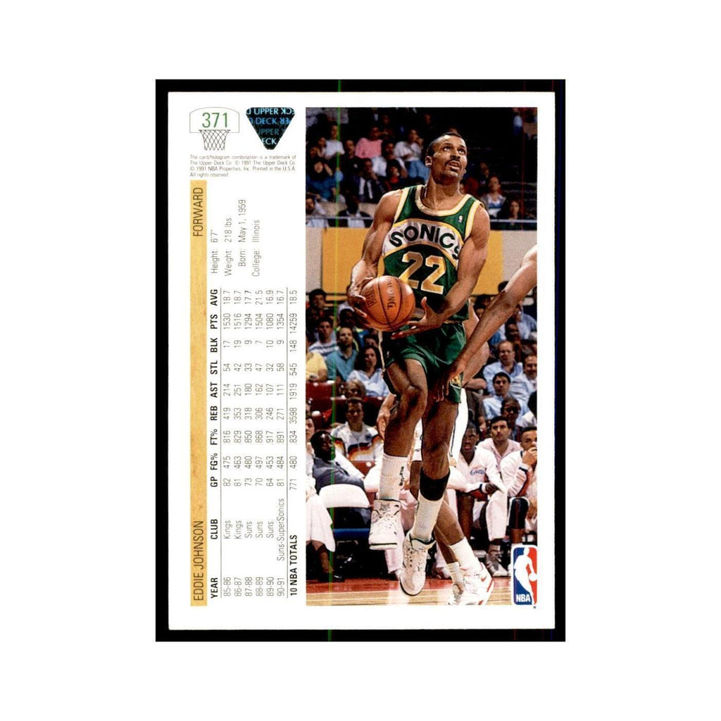 1991 Upper Deck Eddie Johnson Basketball Cards #371
