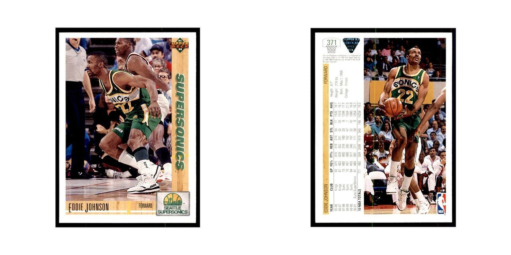 1991 Upper Deck Eddie Johnson Basketball Cards #371