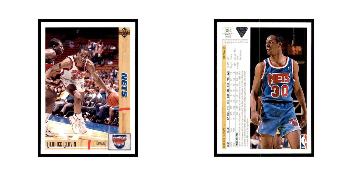 1991 Upper Deck Derrick Gervin Basketball Cards #384