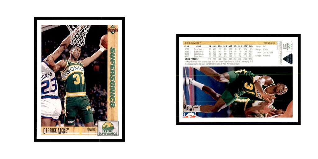 1991 Upper Deck Derrick McKey Basketball Cards #361