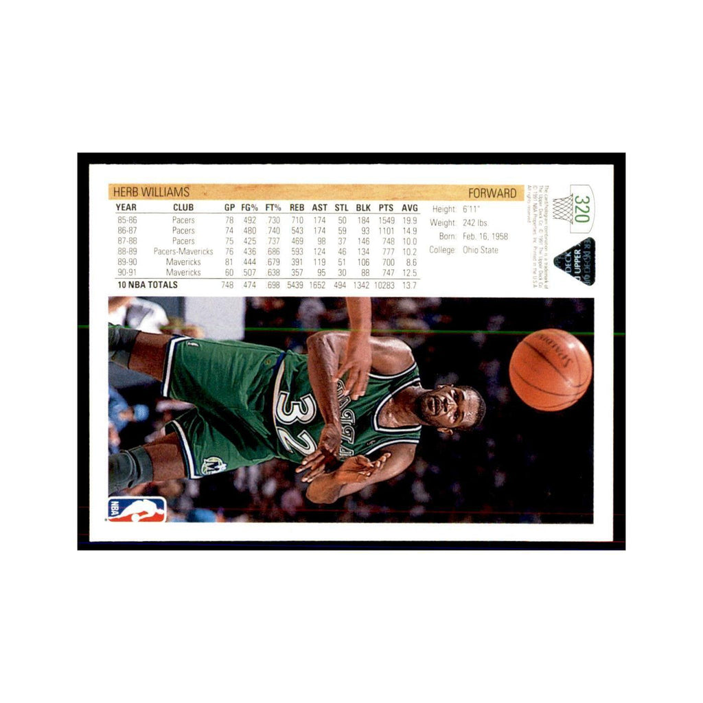 1991 Upper Deck Herb Williams Basketball Cards #320