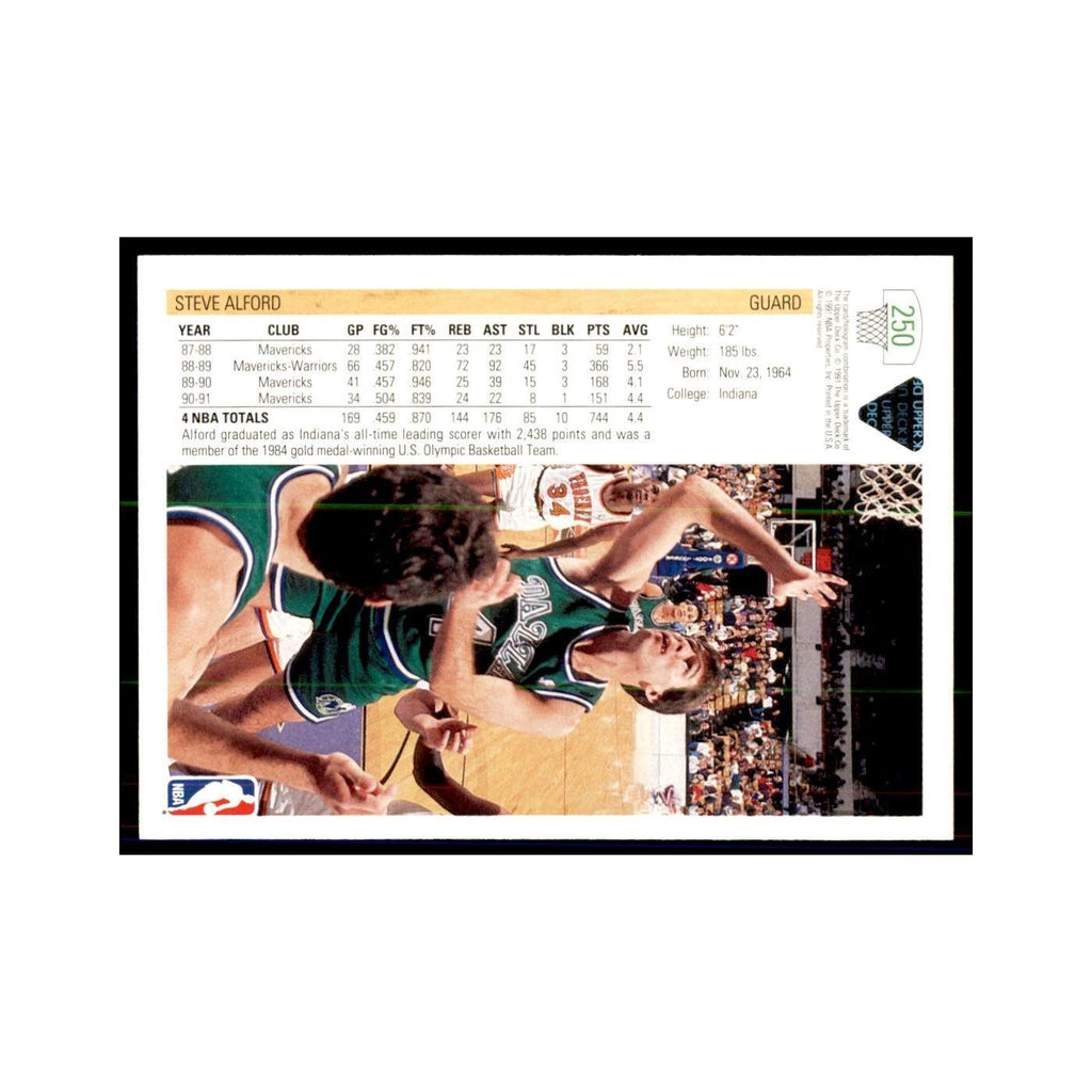 1991 Upper Deck Steve Alford Basketball Cards #250