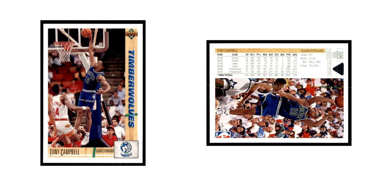 1991 Upper Deck Tony Campbell Basketball Cards #326