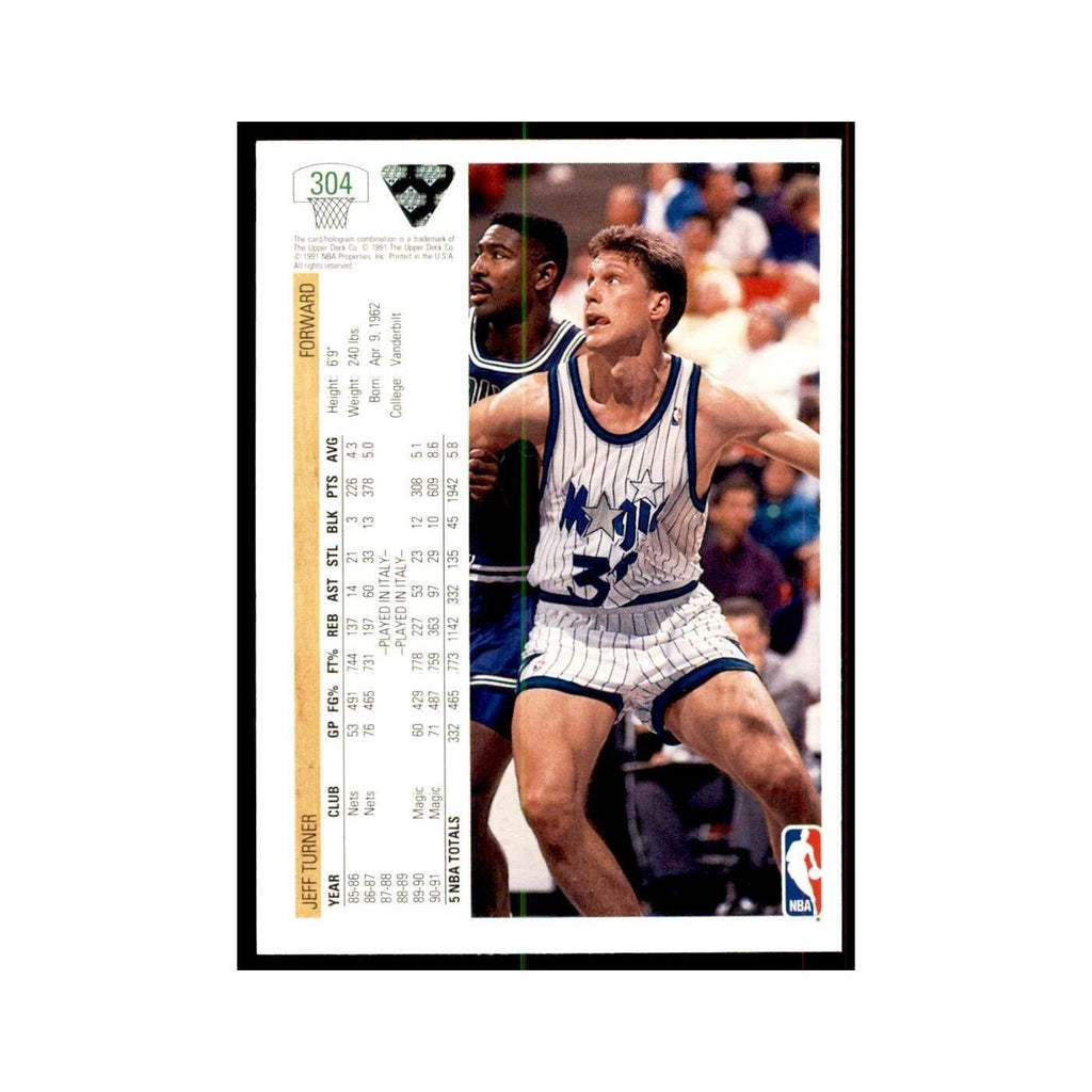 1991 Upper Deck Jeff Turner Basketball Cards #304