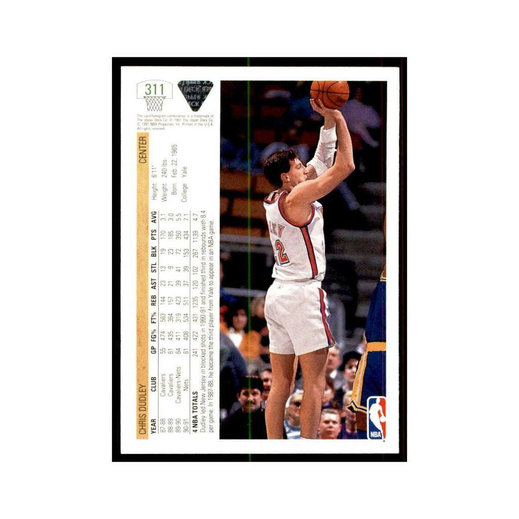 1991 Upper Deck Chris Dudley Basketball Cards #311