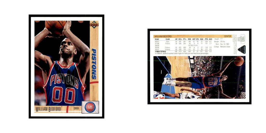 1991 Upper Deck William Bedford Basketball Cards #183