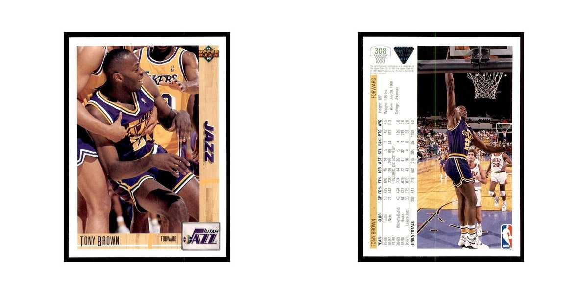 1991 Upper Deck Tony Brown Basketball Cards #308