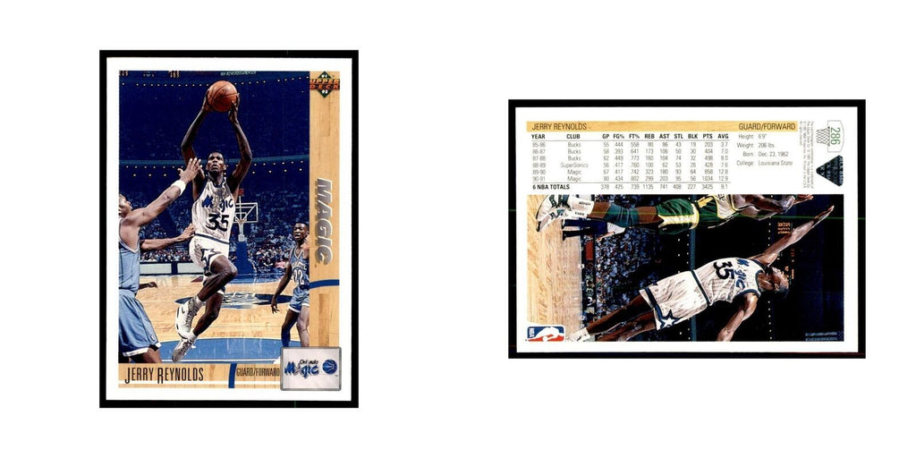 1991 Upper Deck Jerry Reynolds Basketball Cards #286