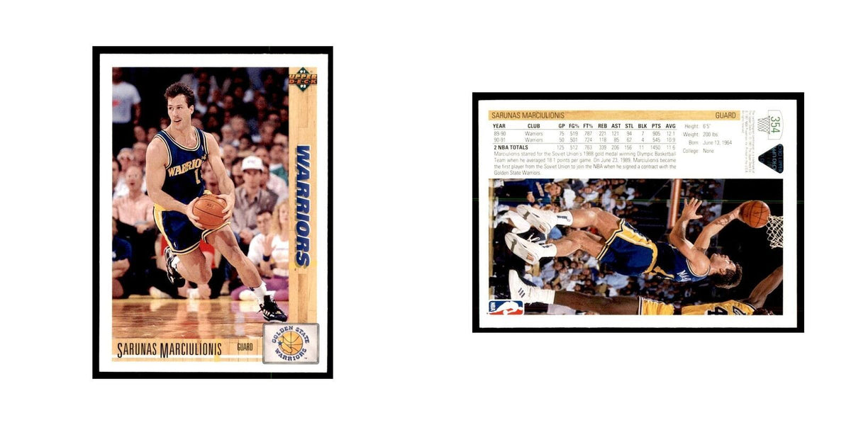 1991 Upper Deck Sarunas Marciulionis Basketball Cards #354