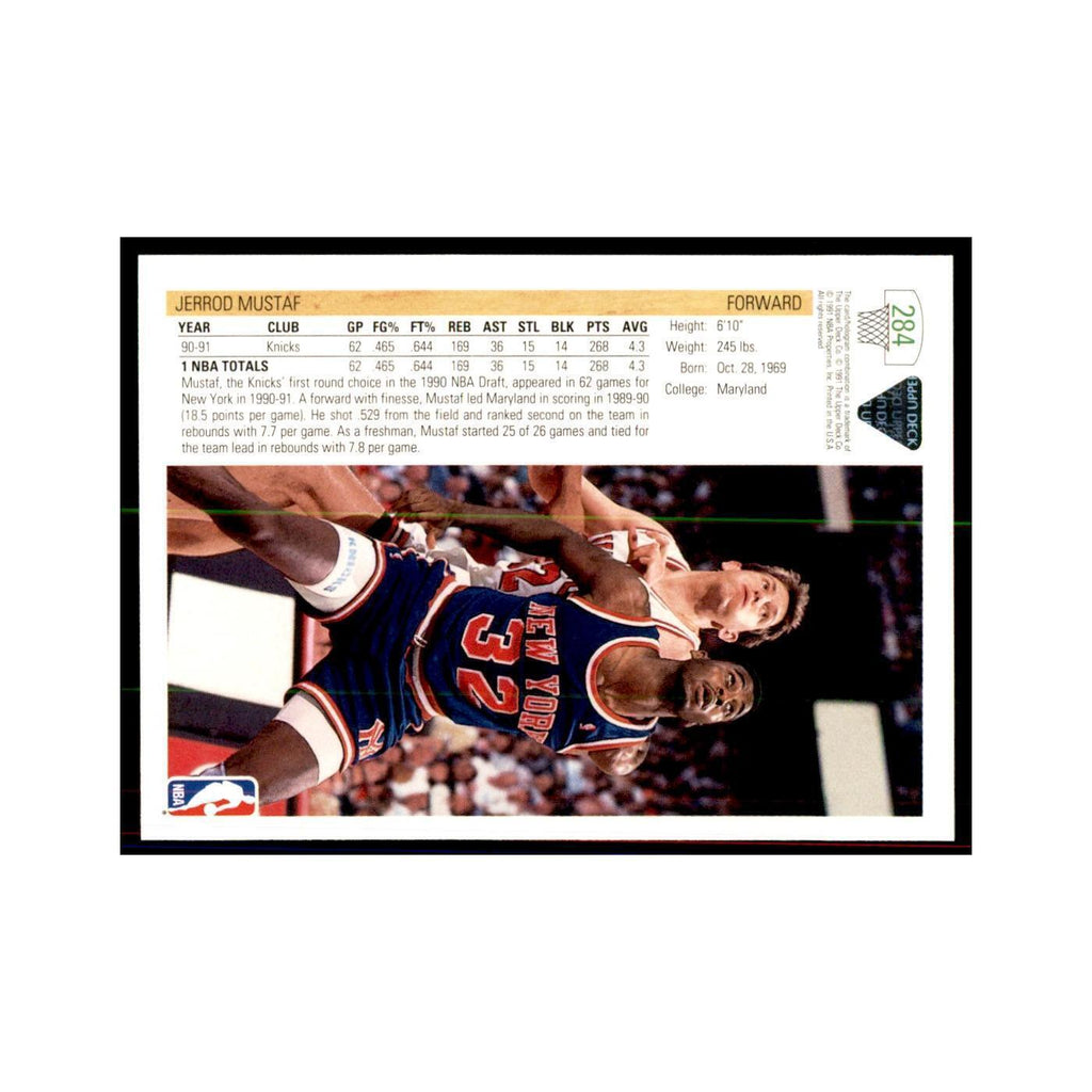1991 Upper Deck Jerrod Mustaf Basketball Cards #284