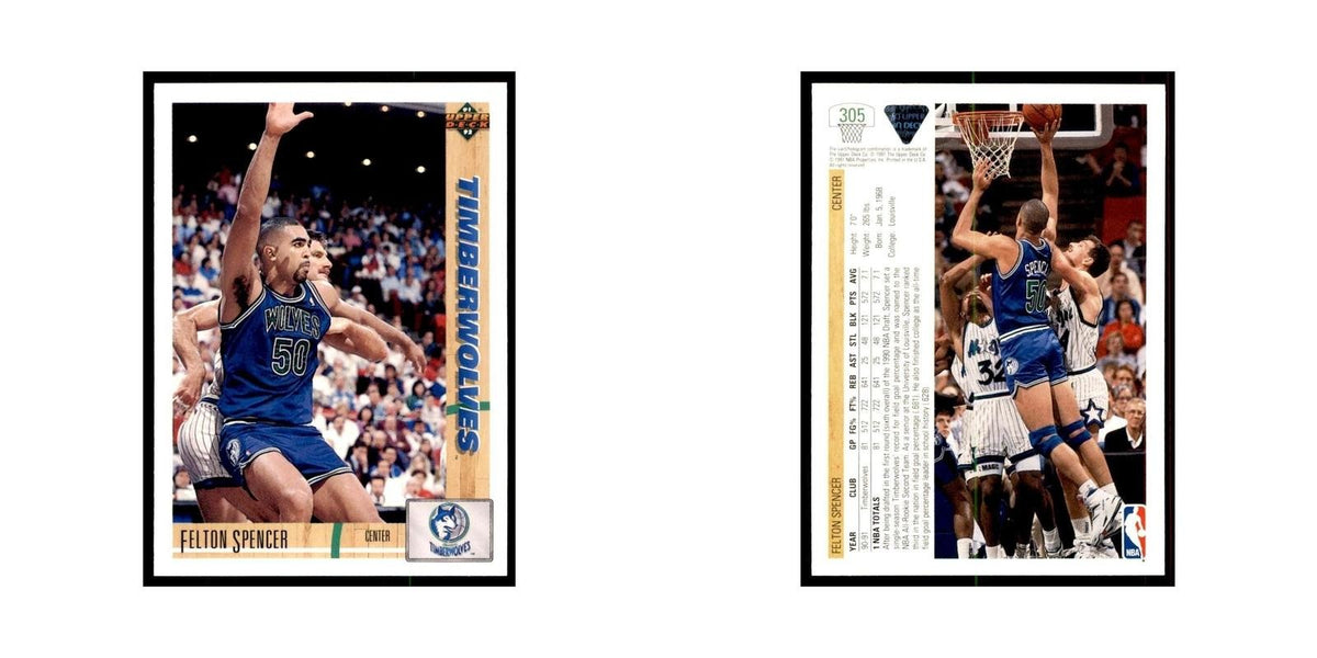 1991 Upper Deck Felton Spencer Basketball Cards #305