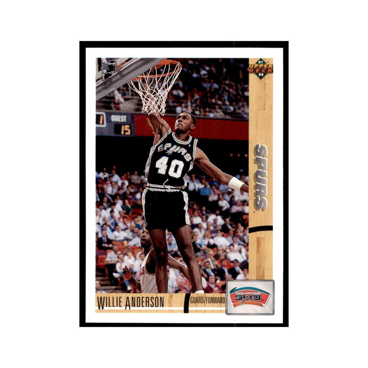 1991 Upper Deck Willie Anderson Basketball Cards #282