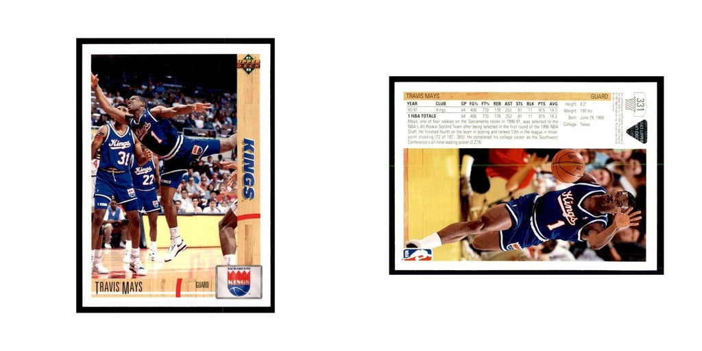 1991 Upper Deck Travis Mays Basketball Cards #331