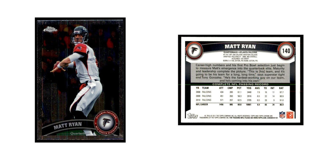 2011 Topps Chrome Matt Ryan Football Cards #140