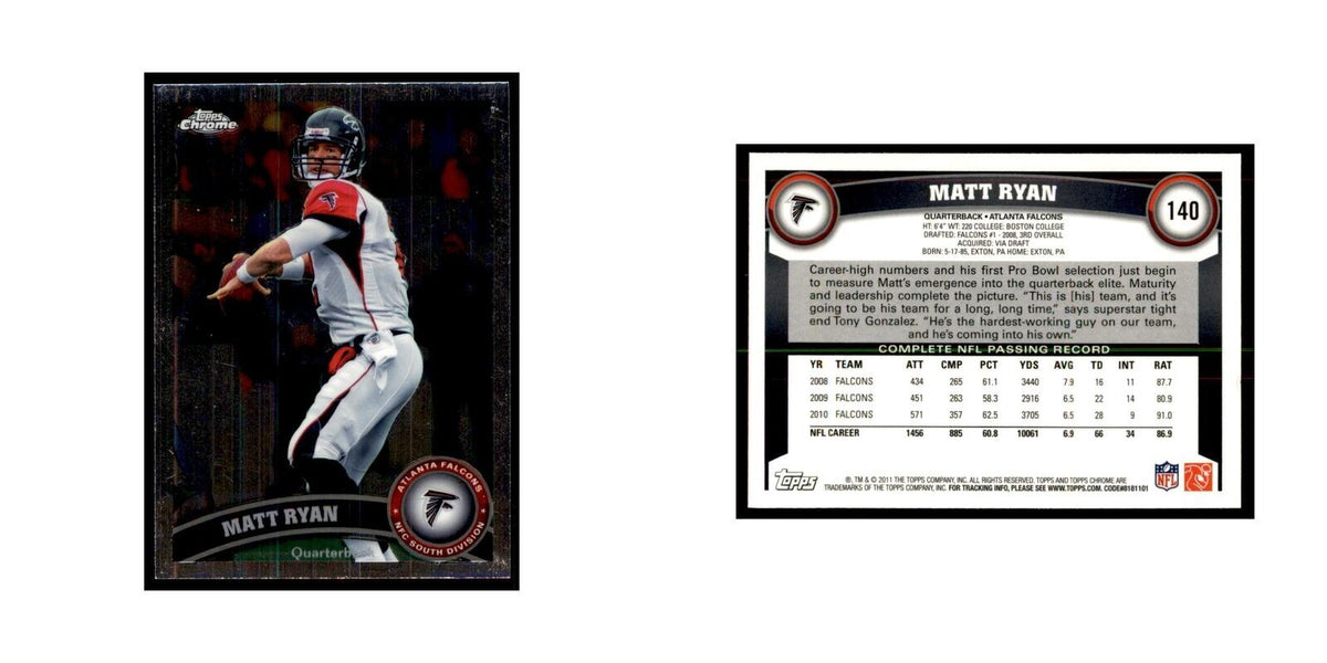 2011 Topps Chrome Matt Ryan Football Cards #140