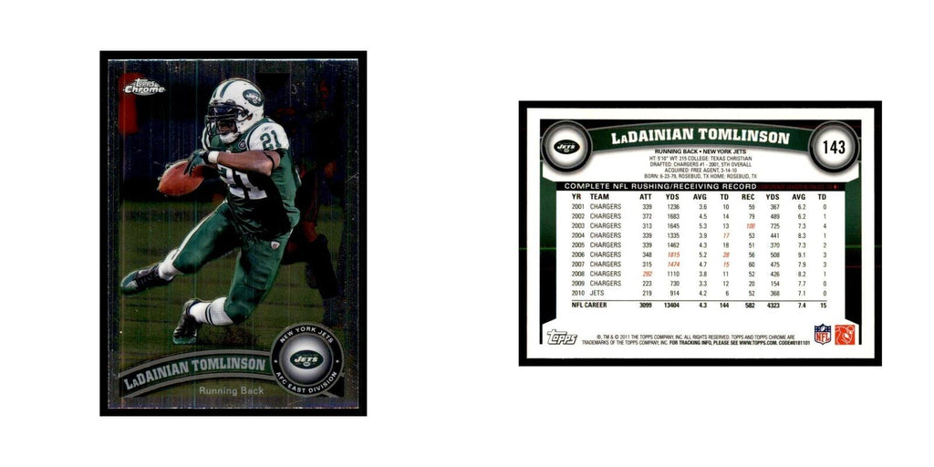 2011 Topps Chrome LaDainian Tomlinson Football Cards #143