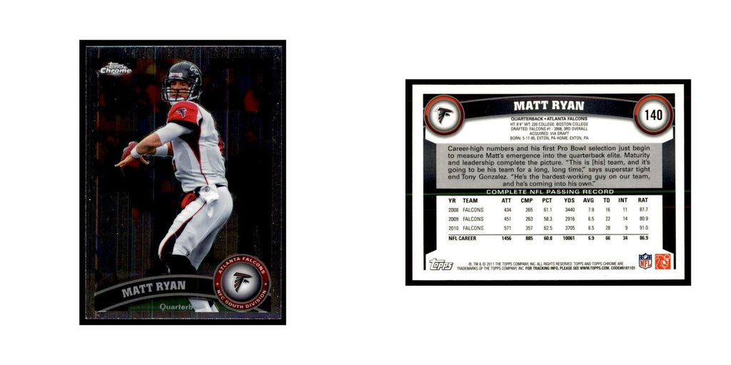 2011 Topps Chrome Matt Ryan Football Cards #140