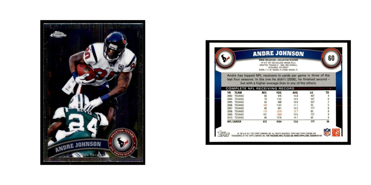 2011 Topps Chrome Andre Johnson Football Cards #60