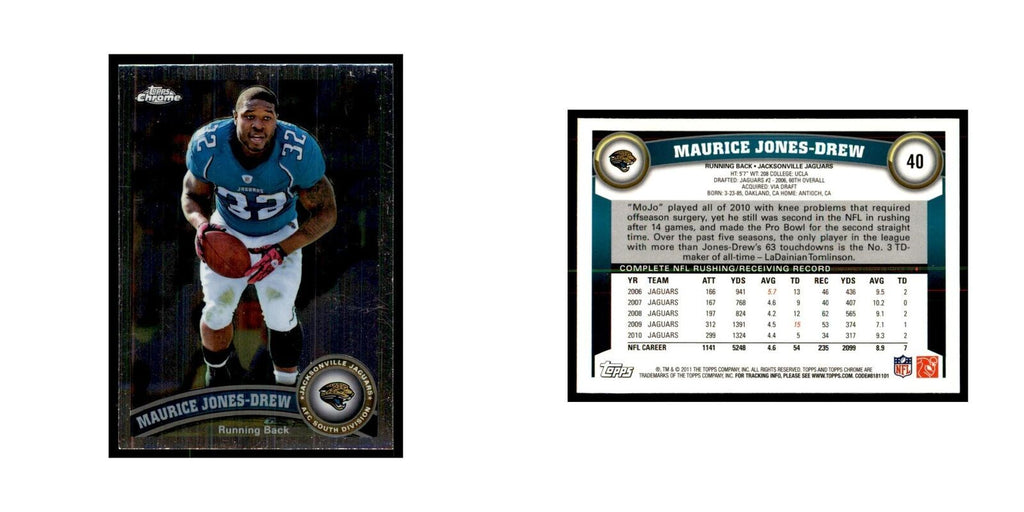 2011 Topps Chrome Maurice Jones-Drew Football Cards #40
