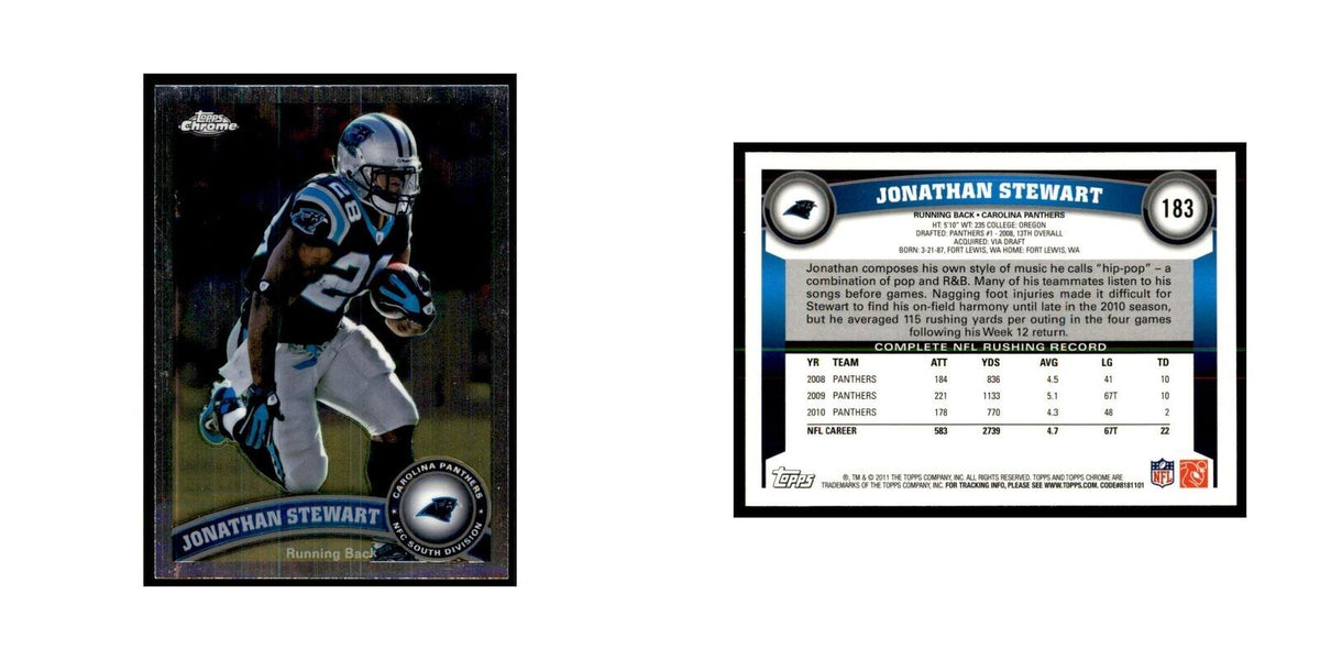2011 Topps Chrome Jonathan Stewart Football Cards #183