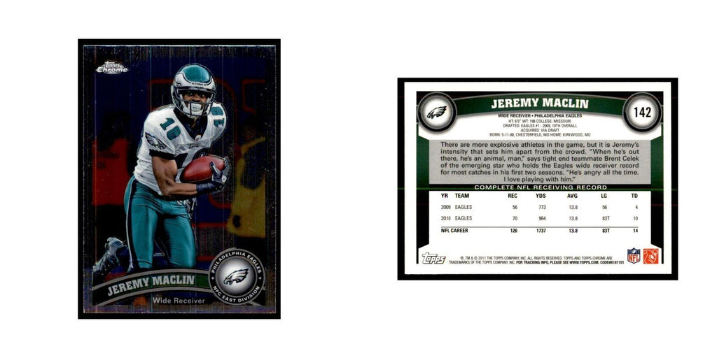 2011 Topps Chrome Jeremy Maclin Football Cards #142