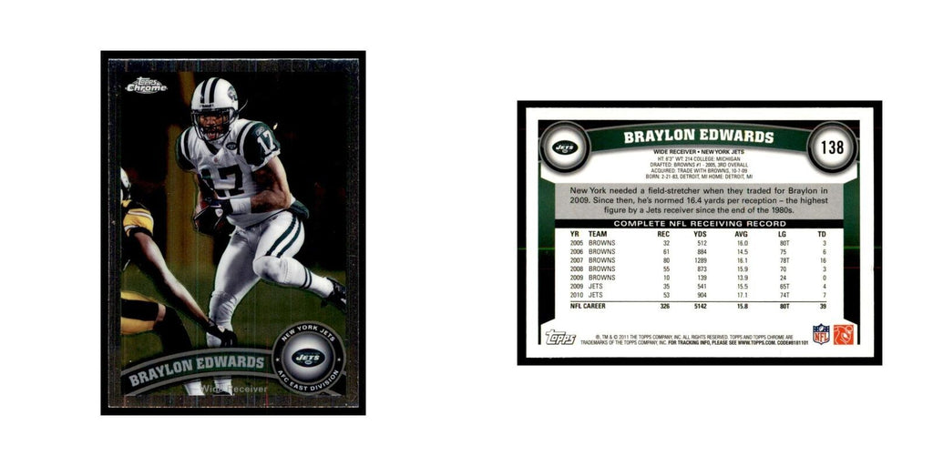 2011 Topps Chrome Braylon Edwards Football Cards #138