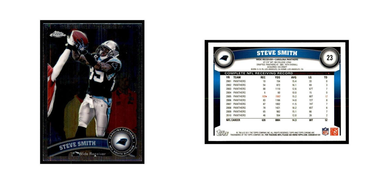 2011 Topps Chrome Steve Smith Football Cards #23