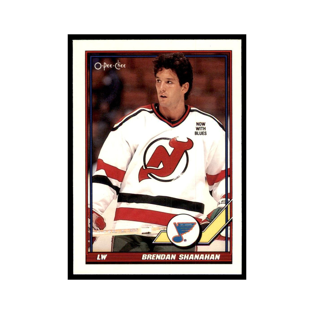Brendan Shanahan 1991 O-Pee-Chee #140 St. Louis Blues Hockey Card NM