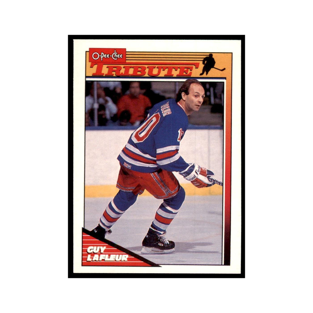 Guy Lafleur 1991 O-Pee-Chee #2 New York Rangers Hockey Card NM