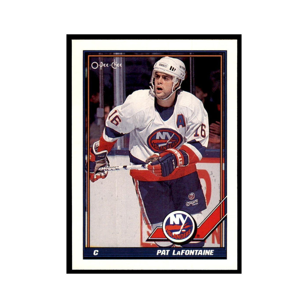 Pat LaFontaine 1991 O-Pee-Chee #80 New York Islanders Hockey Card NM