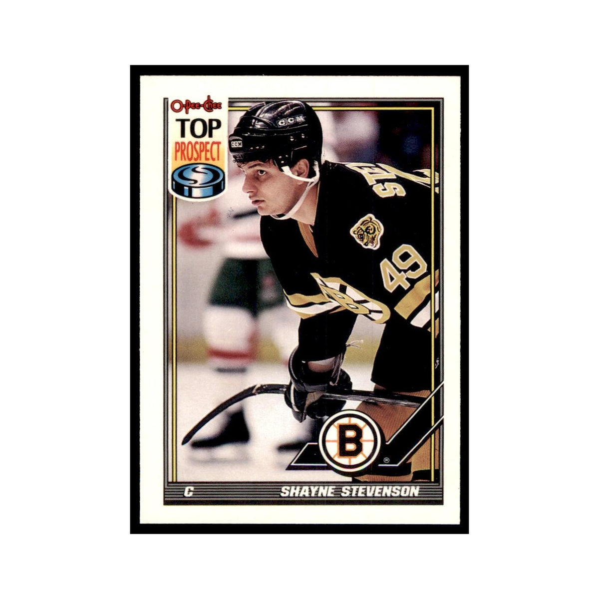 Shayne Stevenson 1991 O-Pee-Chee #121 Boston Bruins Hockey Card NM