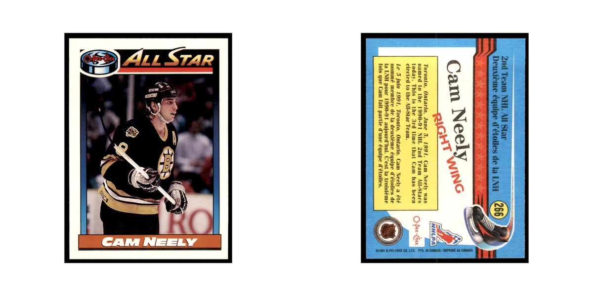 Cam Neely 1991 O-Pee-Chee #266 Boston Bruins Hockey Card NM