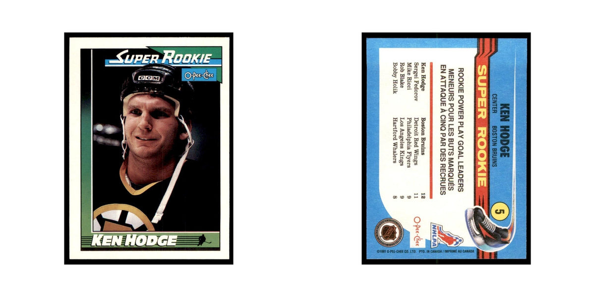 Ken Hodge 1991 O-Pee-Chee #5 Boston Bruins Hockey Card NM