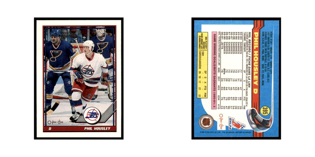 Phil Housley 1991 O-Pee-Chee #395 Winnipeg Jets Hockey Card NM
