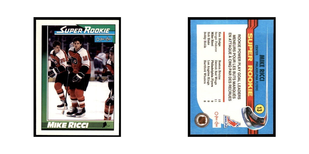 Mike Ricci 1991 O-Pee-Chee #13 Philadelphia Flyers Hockey Card NM