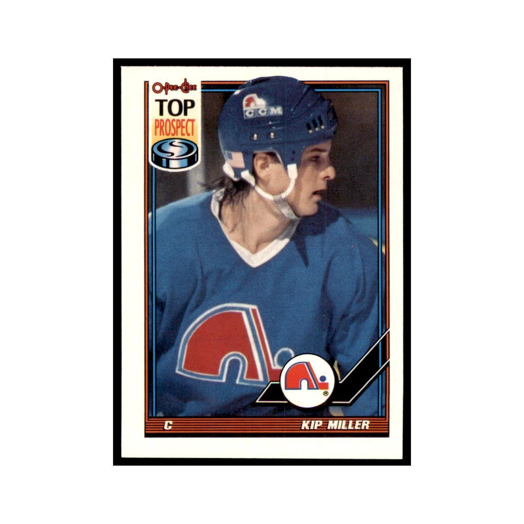 Kip Miller 1991 O-Pee-Chee #387 Quebec Nordiques Hockey Card NM