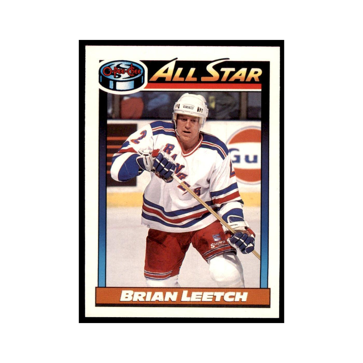 Brian Leetch 1991 O-Pee-Chee #269 New York Rangers Hockey Card NM