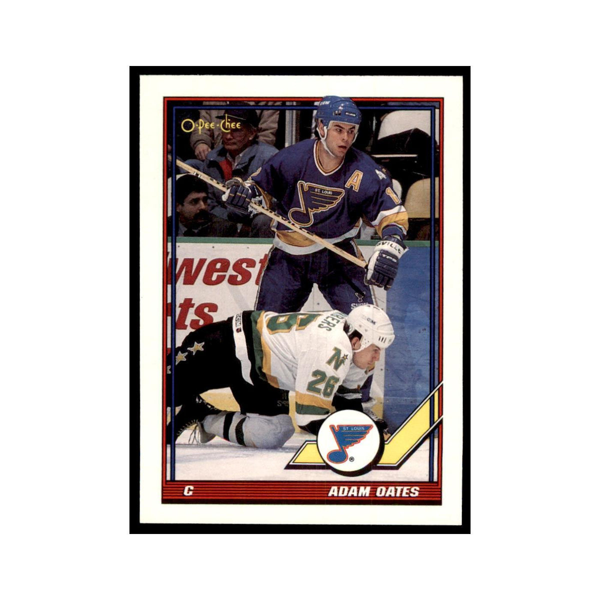 Adam Oates 1991 O-Pee-Chee #448 St. Louis Blues Hockey Card NM