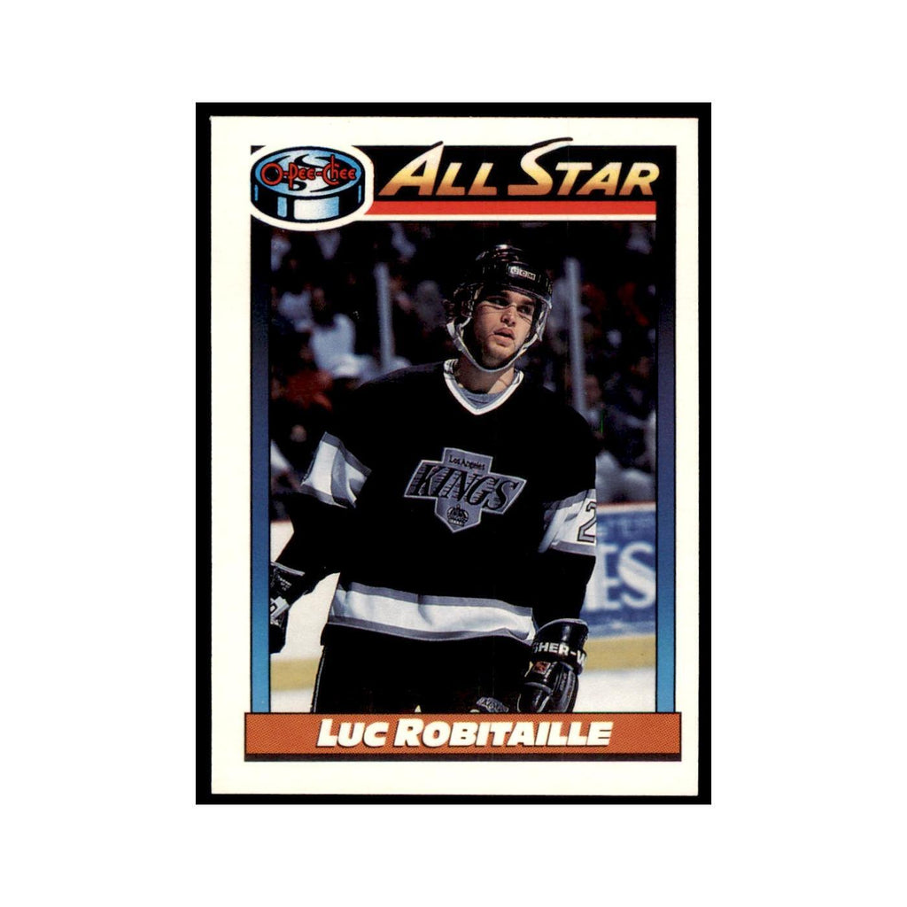 Luc Robitaille 1991 O-Pee-Chee #260 Los Angeles Kings Hockey Card NM