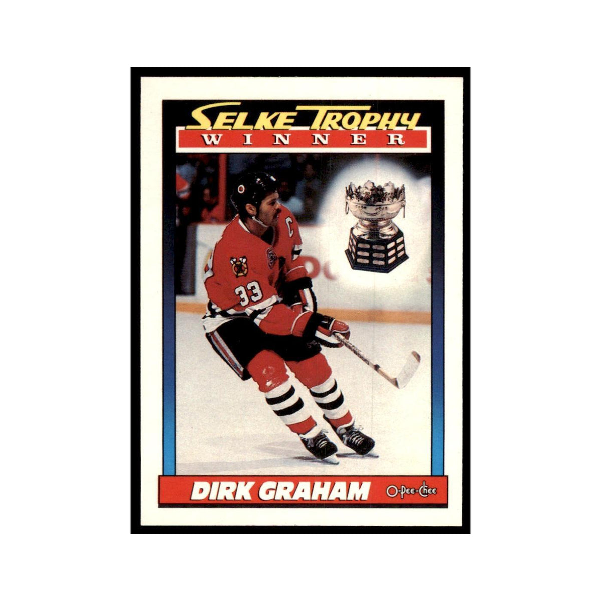 Dirk Graham 1991 O-Pee-Chee #521 Chicago Blackhawks Hockey Card NM