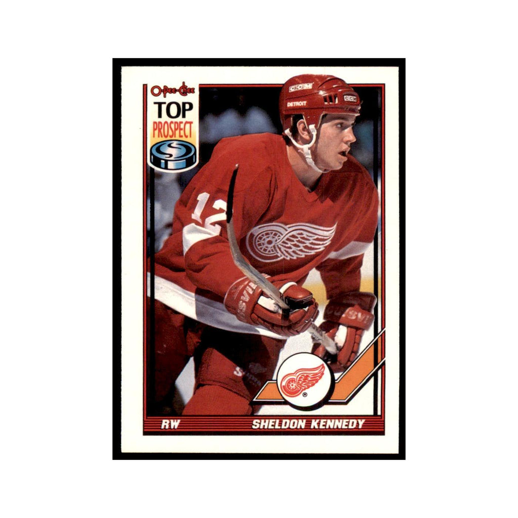 Sheldon Kennedy 1991 O-Pee-Chee #317 Detroit Red Wings Hockey Card NM