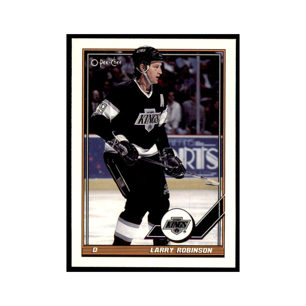 Larry Robinson 1991 O-Pee-Chee #458 Los Angeles Kings Hockey Card NM