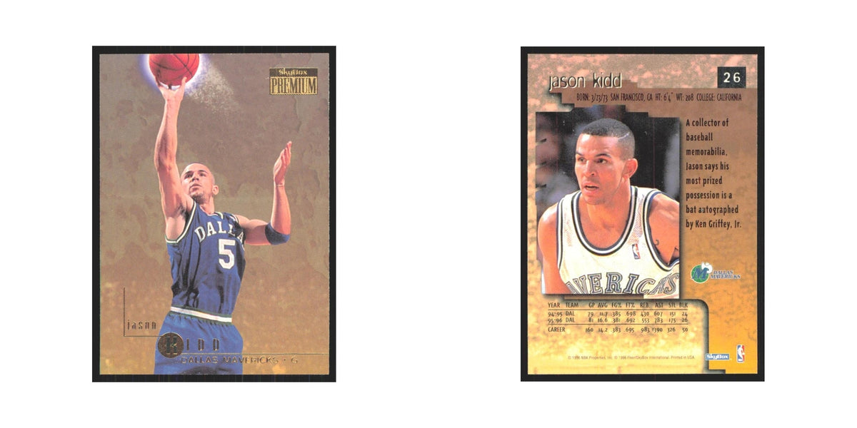 Jason Kidd 1996 SkyBox Premium #26 Dallas Mavericks Basketball Card NM