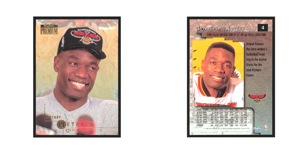 Dikembe Mutombo 1996 SkyBox Premium #4 Atlanta Hawks Basketball Card NM