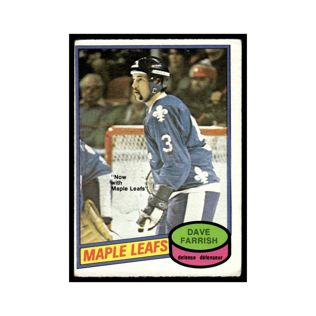 Dave Farrish 1980 O-Pee-Chee #311 Toronto Maple Leafs Hockey Card VG