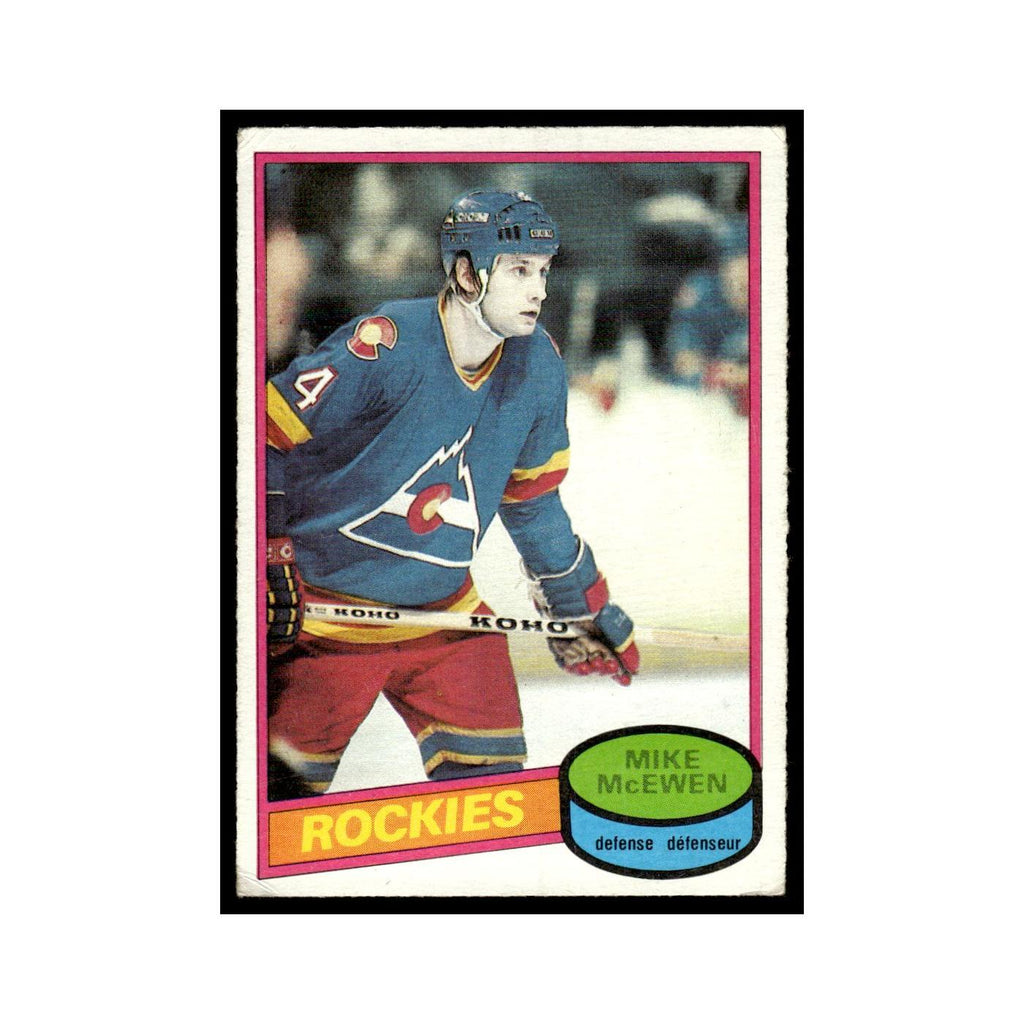 Mike McEwen 1980 O-Pee-Chee #185 Colorado Rockies Hockey Card VG