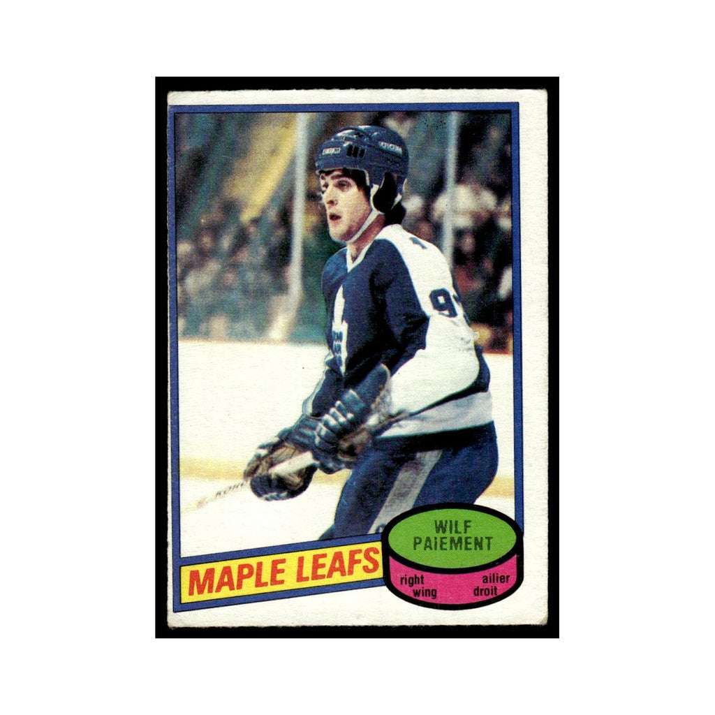 Wilf Paiement 1980 O-Pee-Chee #225 Toronto Maple Leafs Hockey Card VG