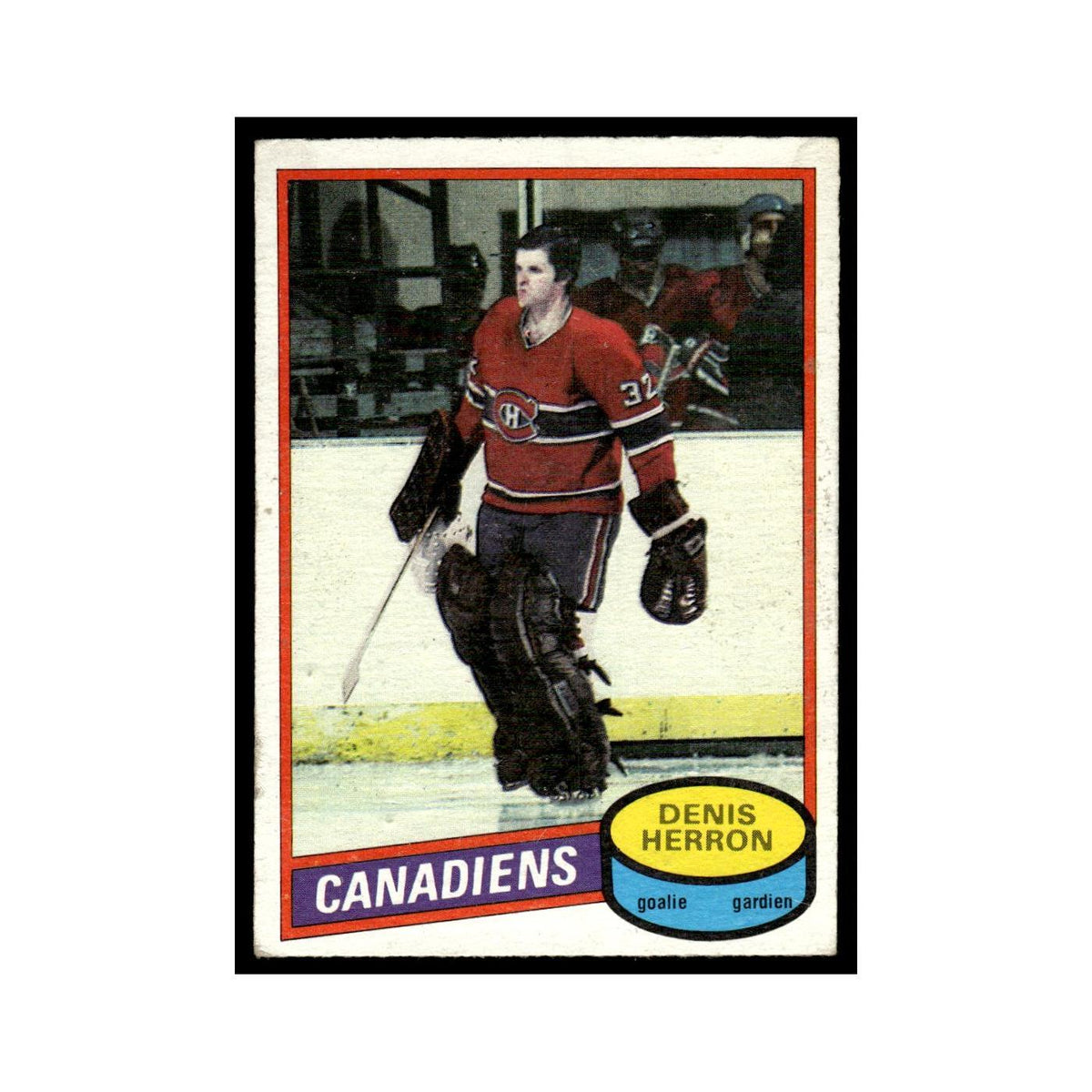 Denis Herron 1980 O-Pee-Chee #130 Montreal Canadiens Hockey Card VG